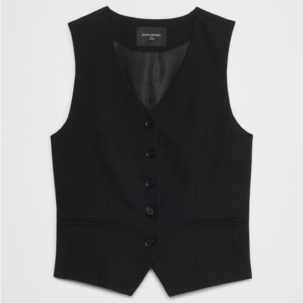 NWT Banana Republic Hayden Classic Black Vest